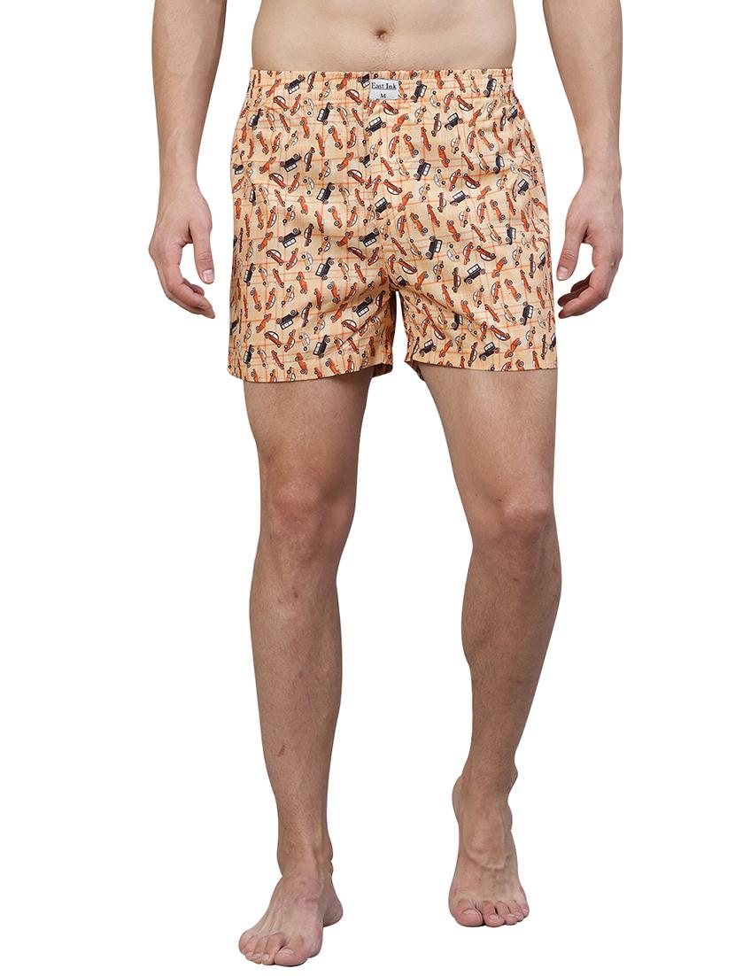 orange printed boxer