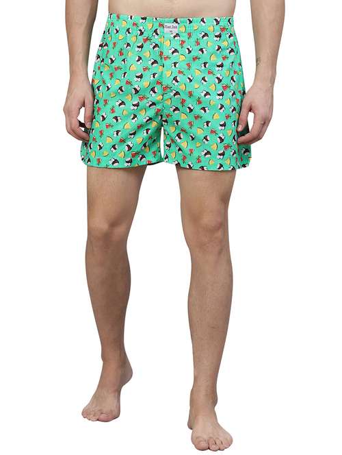 green printed boxer - 17148426 - Standard Image - 0