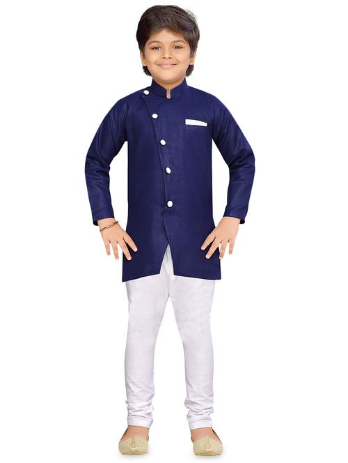 blue cotton kurta sets kurtas & set - 17148636 -  Standard Image - 0