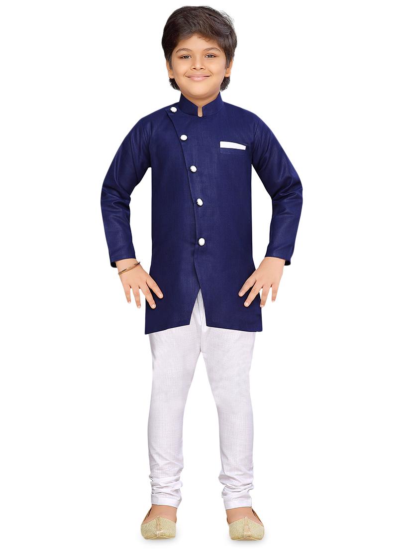 blue cotton kurta sets kurtas & set - 17148636 -  Zoom Image - 0