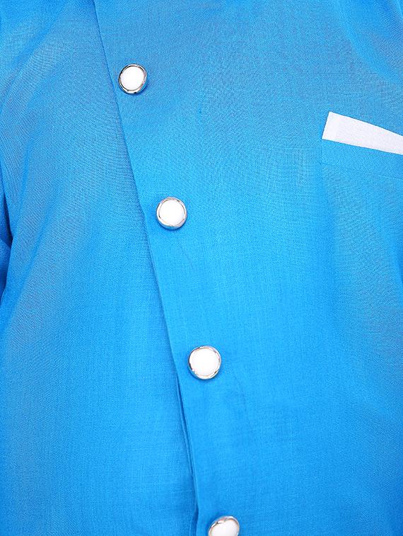light blue cotton kurta sets kurtas & set - 17148637 - Standard Image - 3