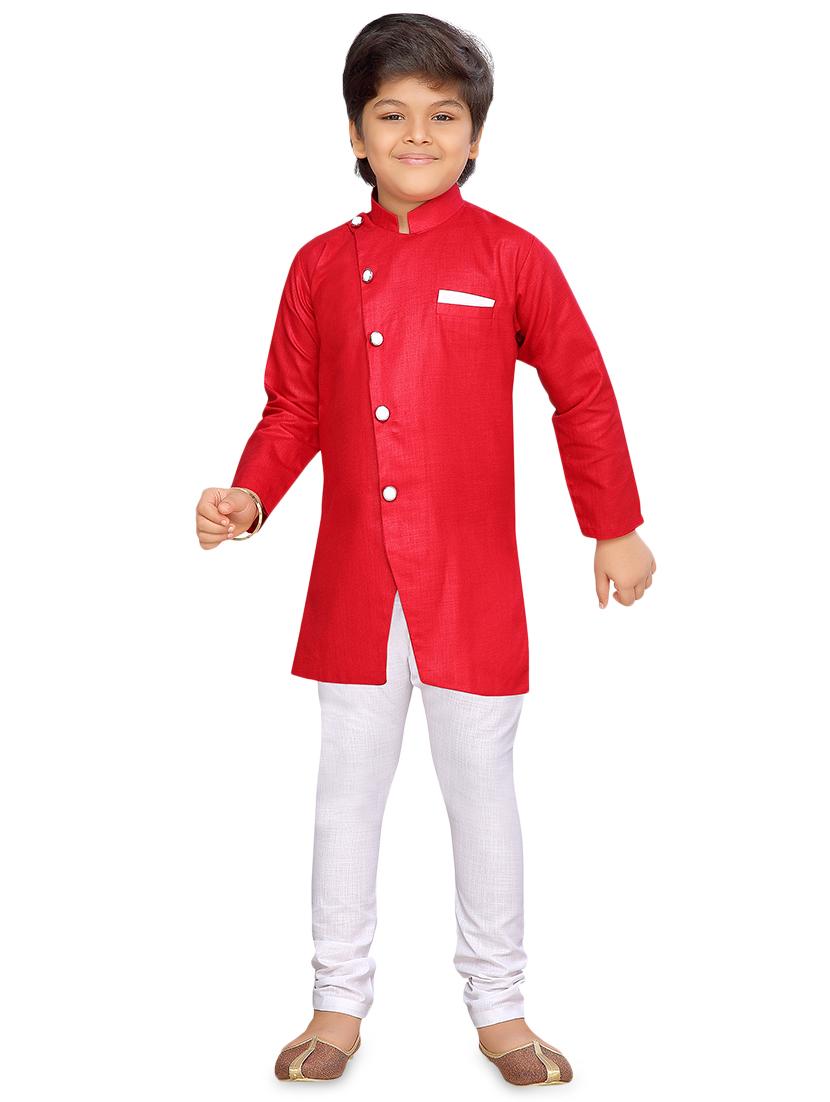 red cotton kurta sets kurtas & set - 17148638 - Zoom Image - 0