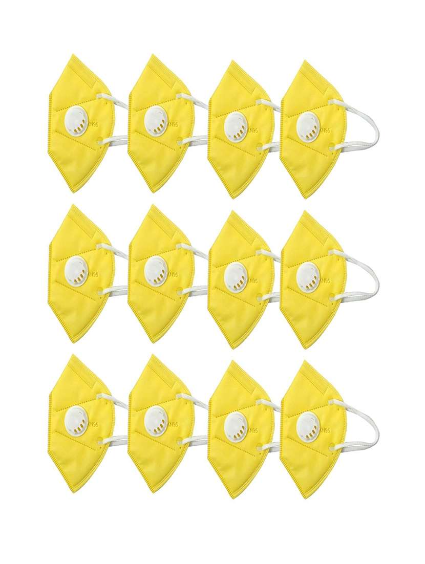 yellow non-woven anti-pollution women mask (pack of 12) - 17149694 - Zoom Image - 0