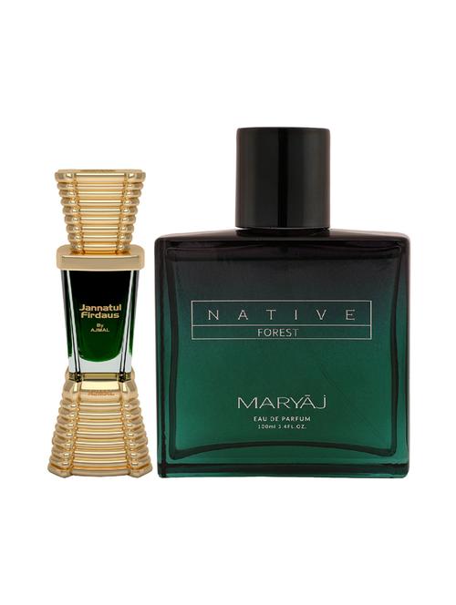 ajmal jannatul firdaus cp 10ml for unisex and maryaj native forest edp 100ml for unisex + 2 parfum testers free - 17151006 -  Standard Image - 0