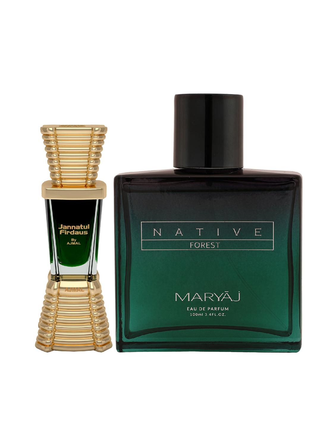 ajmal jannatul firdaus cp 10ml for unisex and maryaj native forest edp 100ml for unisex + 2 parfum testers free - 17151006 -  Zoom Image - 0