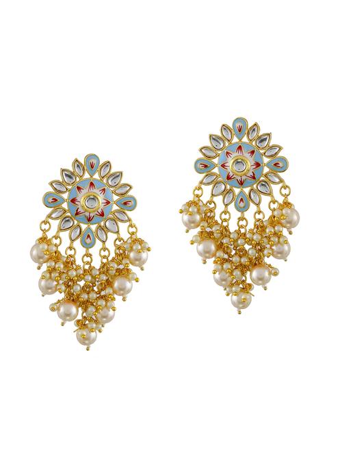 gold tone gold plated chandellier earring - 17152421 - Standard Image - 0