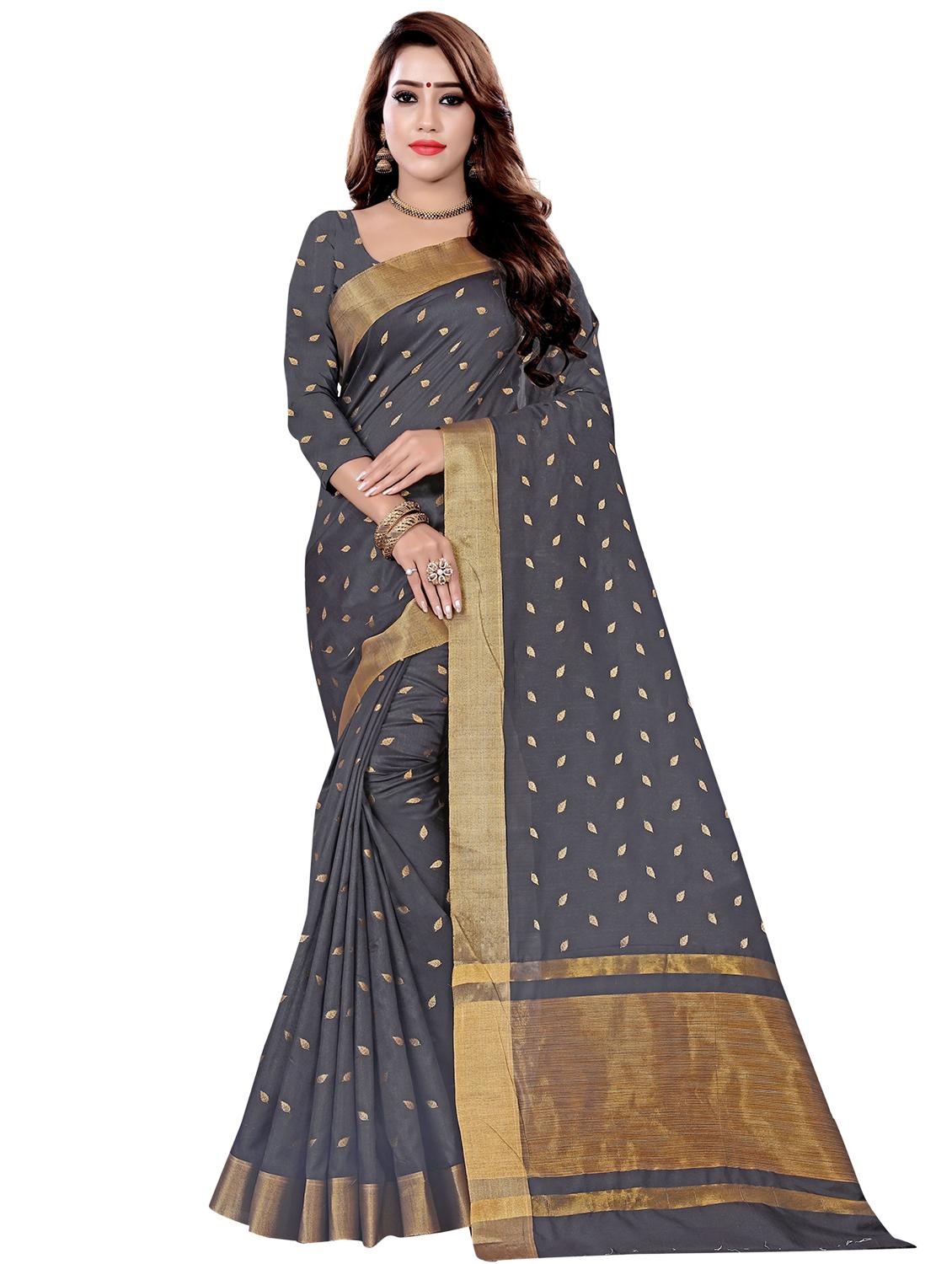 self design woven saree with blouse - 17152748 - Zoom Image - 0