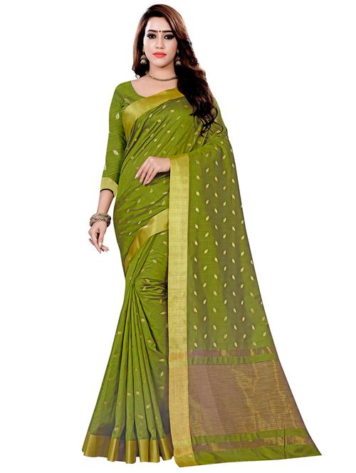 self design woven saree with blouse - 17152750 - Standard Image - 0