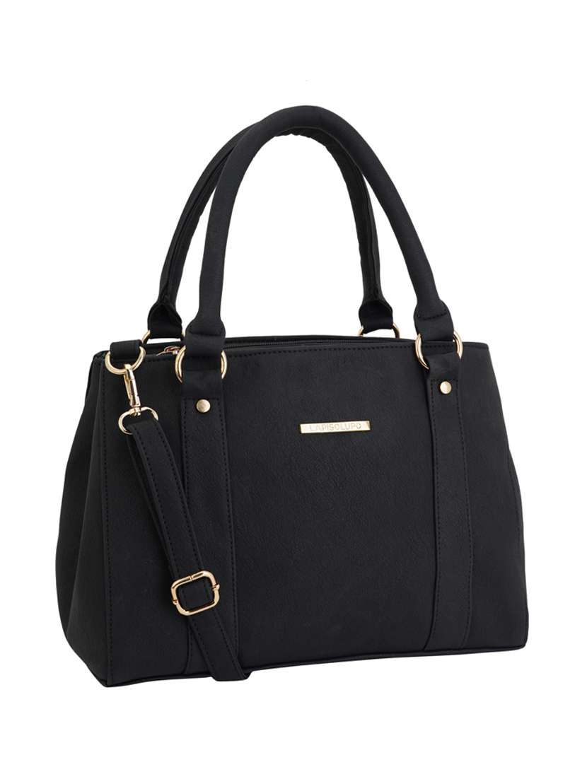 black leatherette (pu) handbag - 17153490 - Standard Image - 3