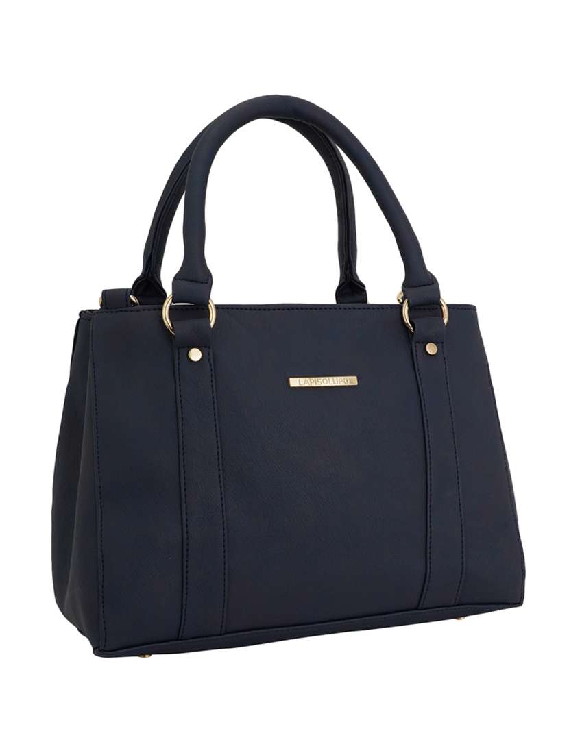 blue leatherette (pu) handbag - 17153491 - Standard Image - 3