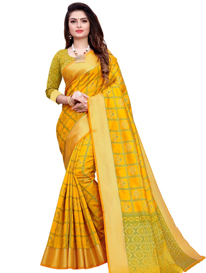 checkered patola saree with blouse - 17153666 -  Zoom Image - 0