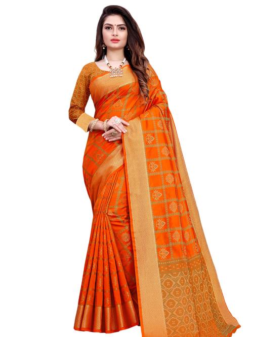 checkered patola saree with blouse - 17153667 -  Standard Image - 0
