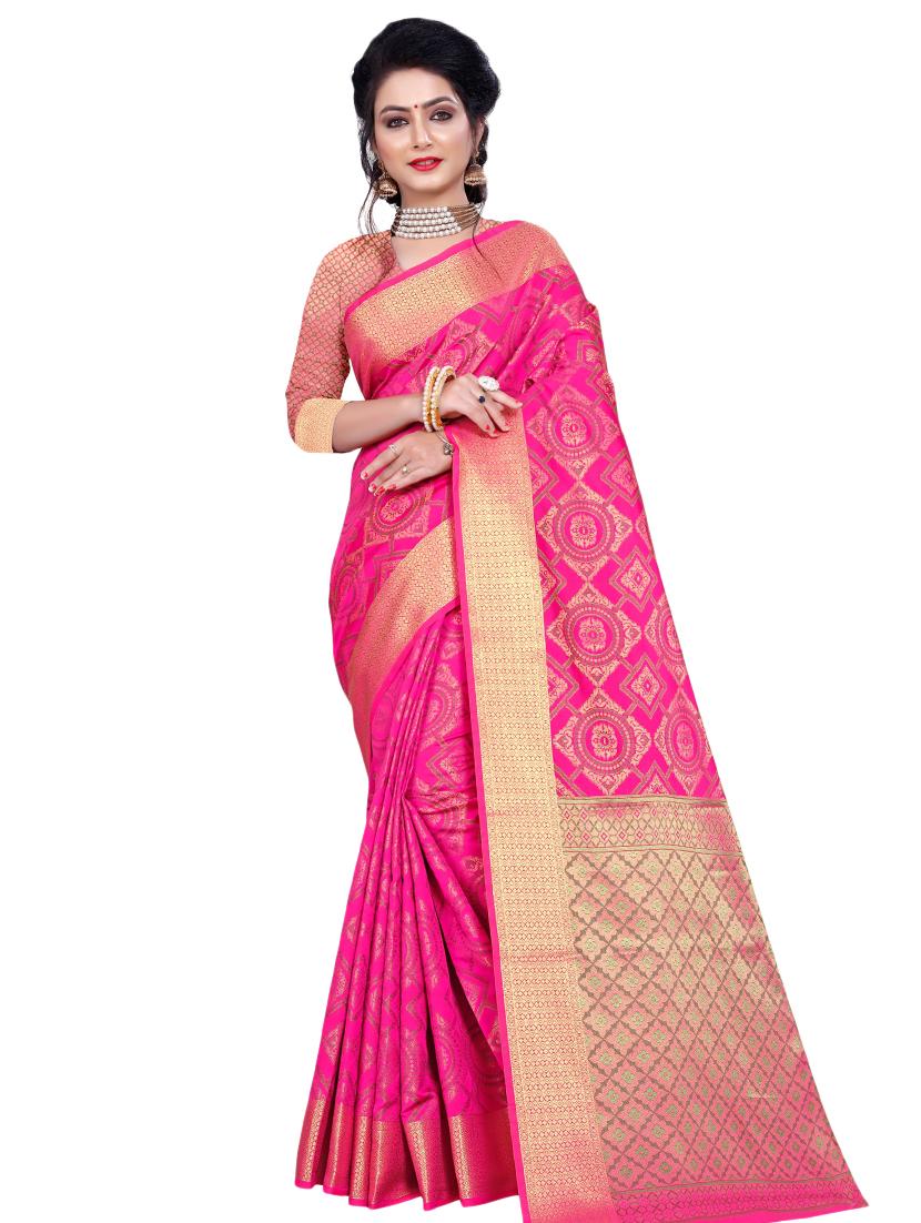 checkered patola saree with blouse - 17153668 -  Zoom Image - 0