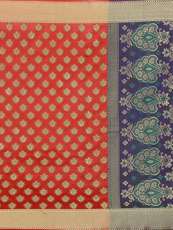 self design banarasi saree with blouse - 17153688 -  Standard Image - 3
