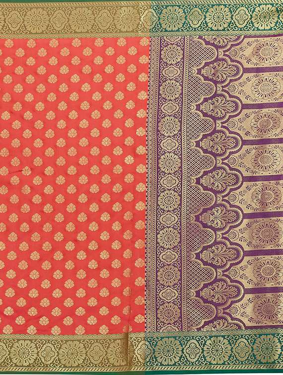 self design woven saree with blouse - 17153696 -  Standard Image - 3