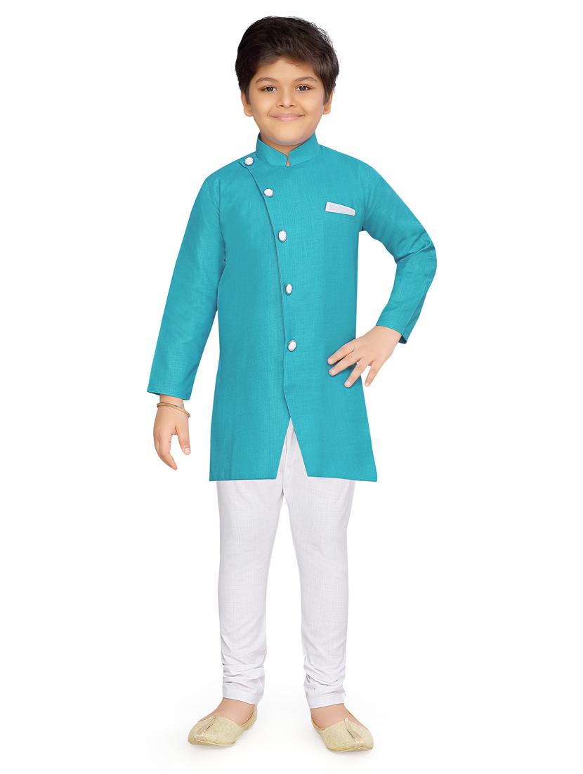 green cotton kurta sets kurtas & set - 17153847 -  Zoom Image - 0