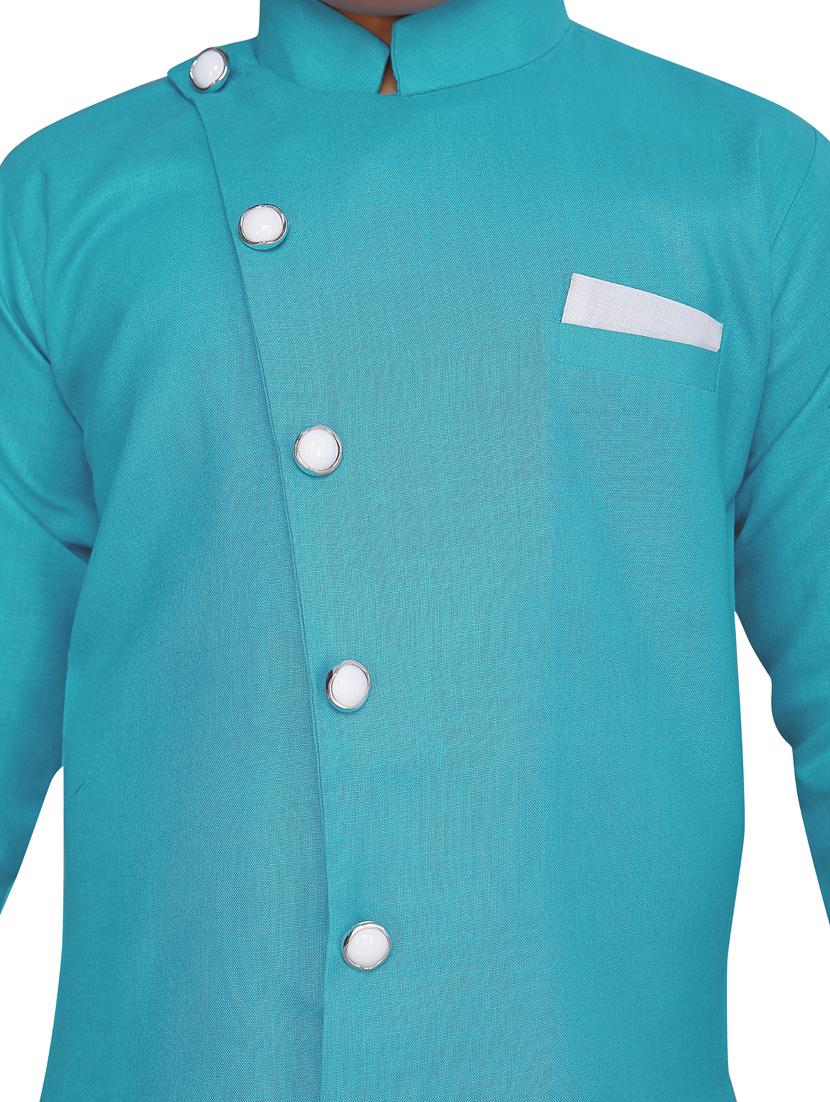 green cotton kurta sets kurtas & set - 17153847 - Standard Image - 3