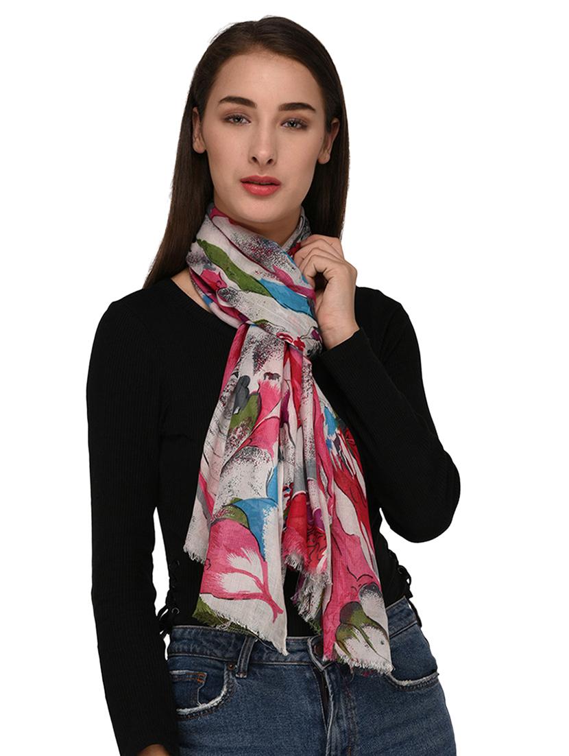 floral cotton stole - 17154042 - Zoom Image - 0