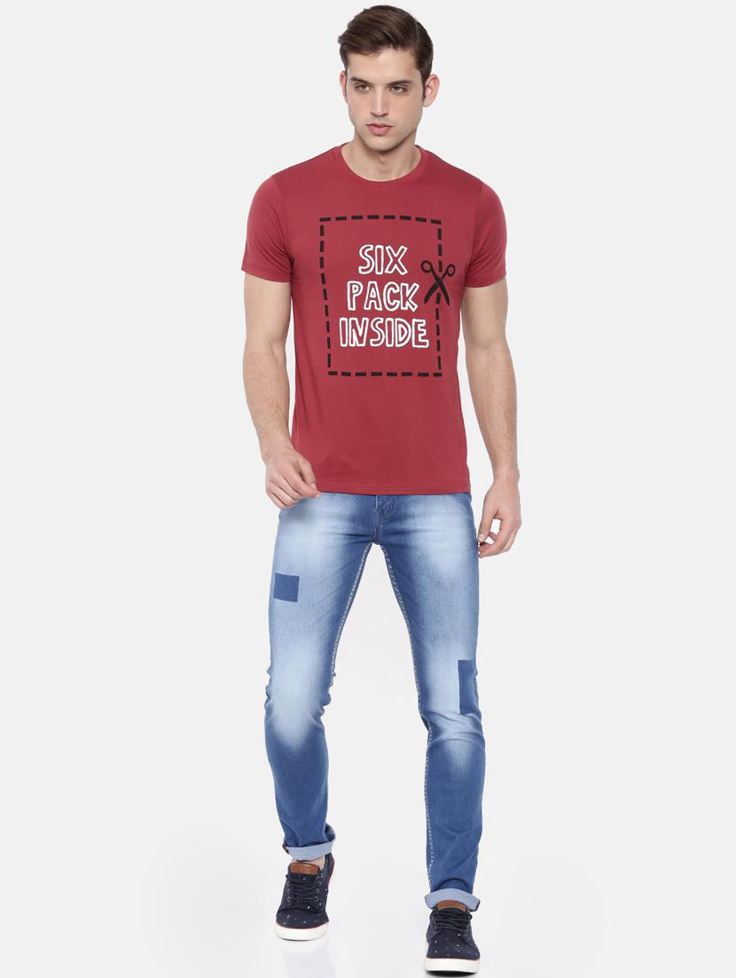 red front print t-shirt - 17154555 - Standard Image - 3