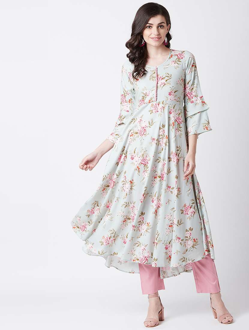 bell sleeves flared kurta