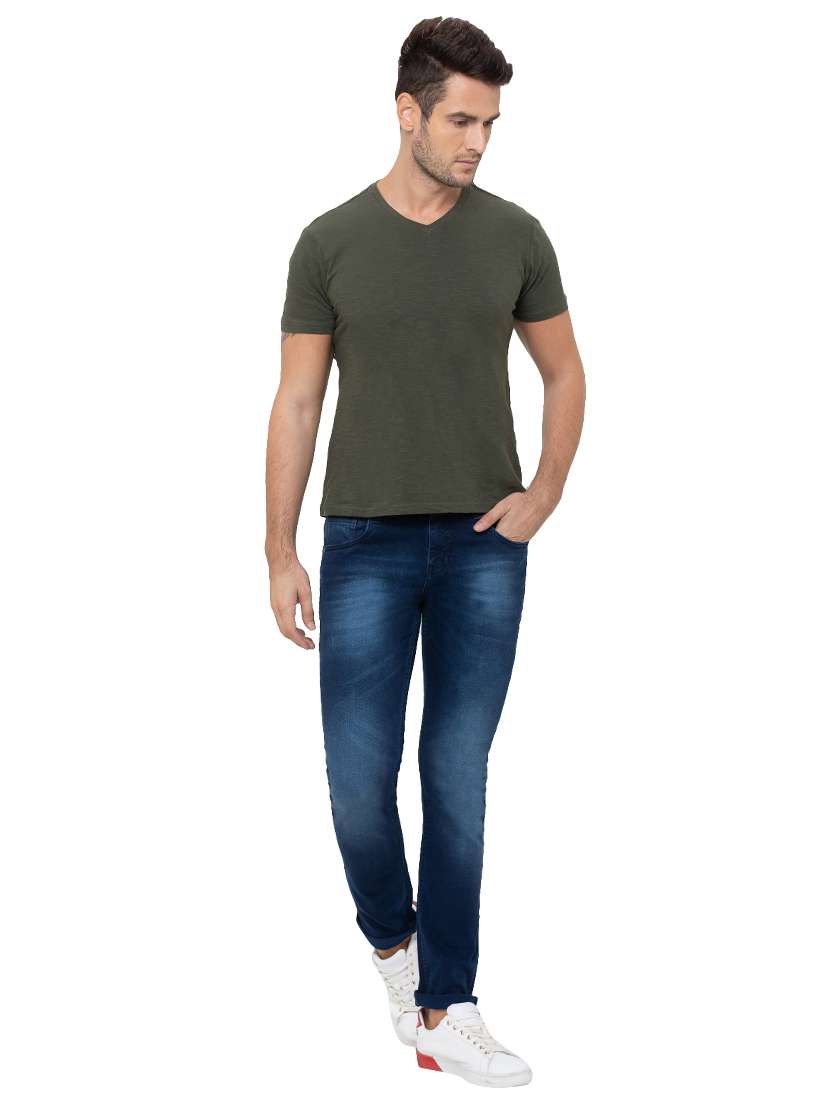 dark blue light washed denim jeans - 17155022 -  Standard Image - 3