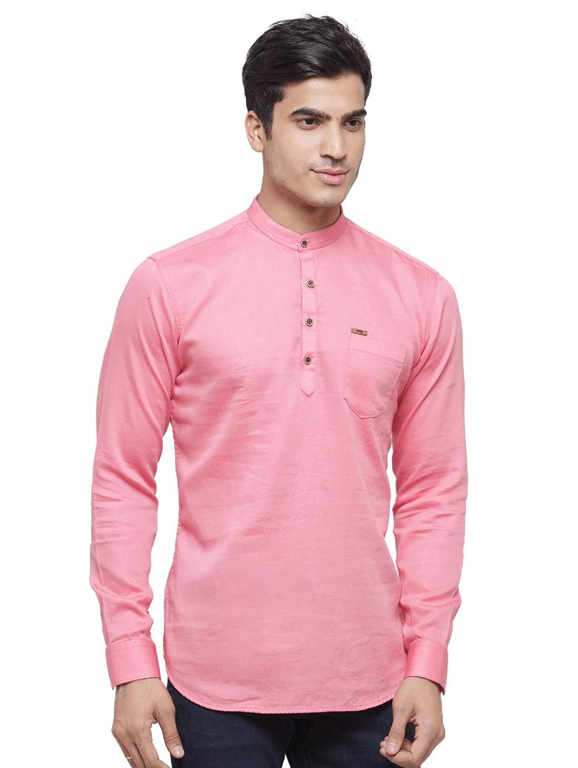 pink solid short kurta - 17156443 - Zoom Image - 0