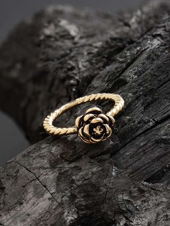 gold brass finger  ring