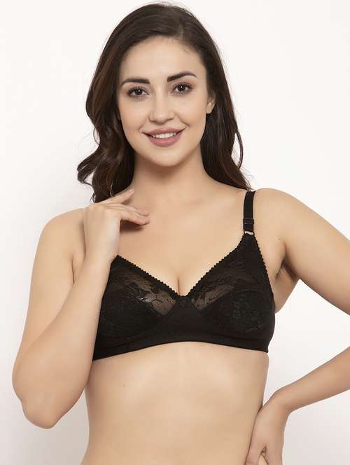 lace panel regular bra - 17160061 - Standard Image - 0