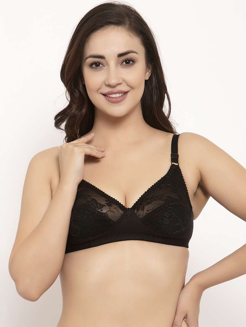 lace panel regular bra - 17160061 - Zoom Image - 0