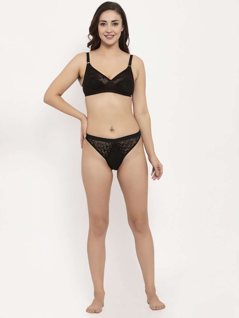 lace panel regular bra - 17160061 - Standard Image - 3