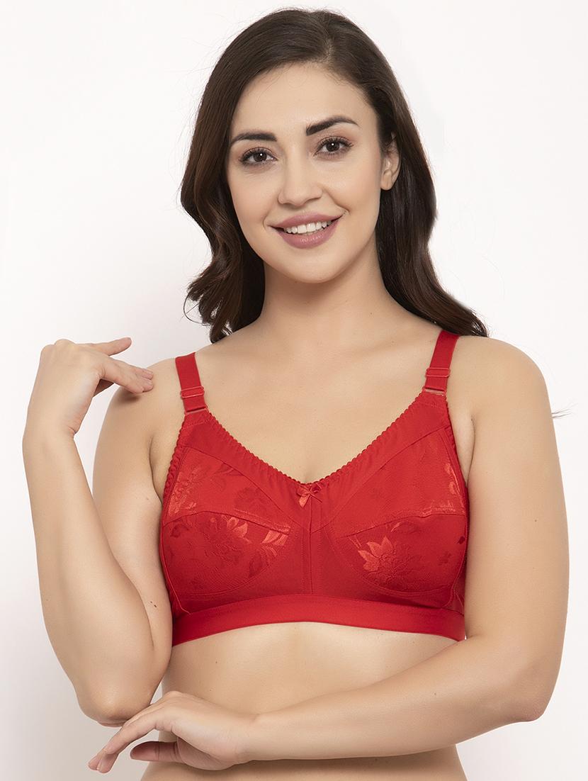 red cotton regular bra - 17160067 - Zoom Image - 0