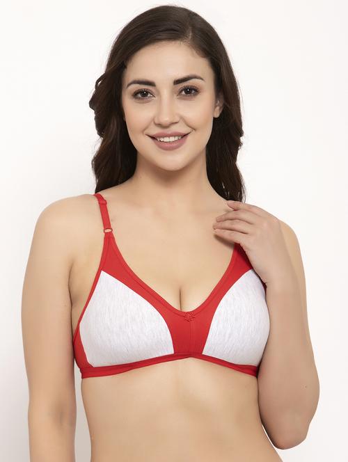 floral patch color block bra - 17160074 - Standard Image - 0
