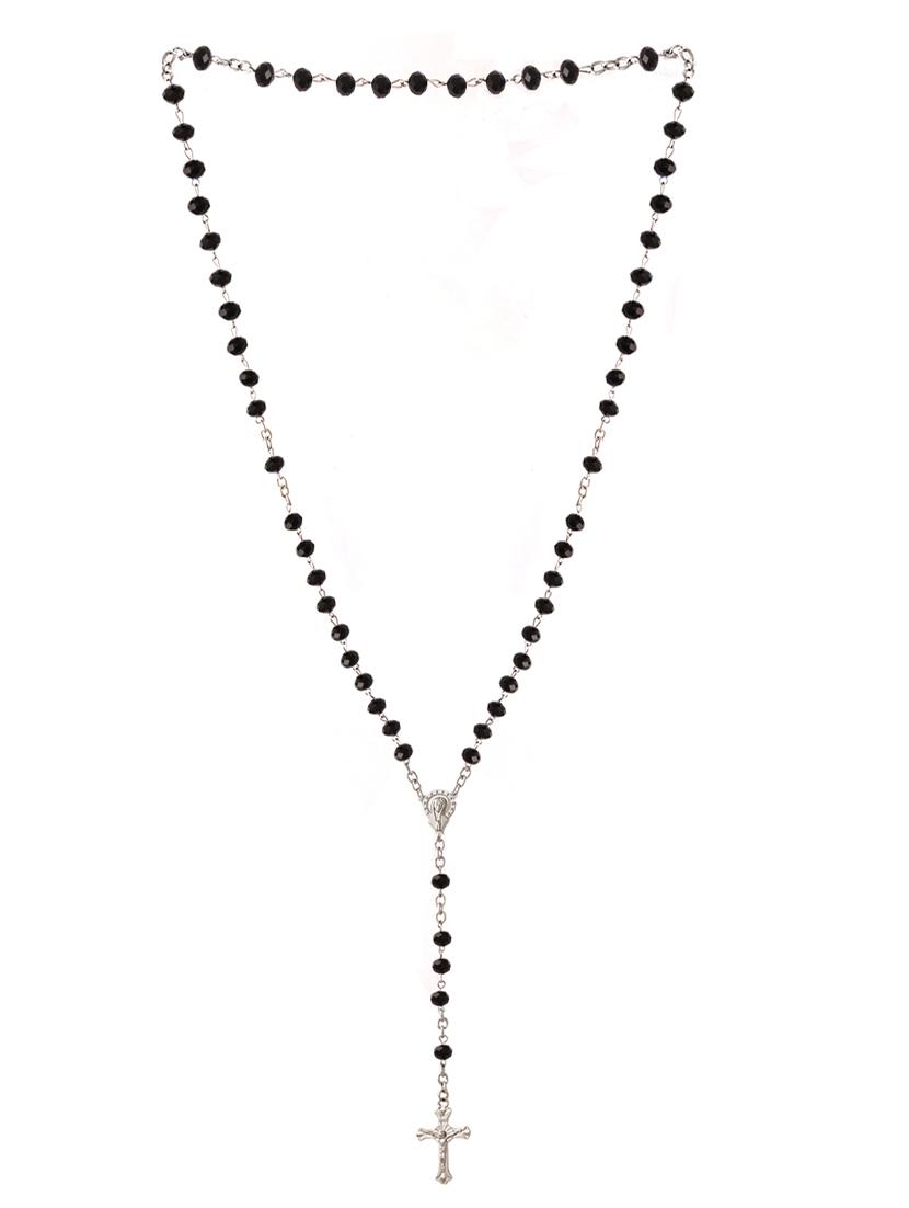 black satin less steel pendant