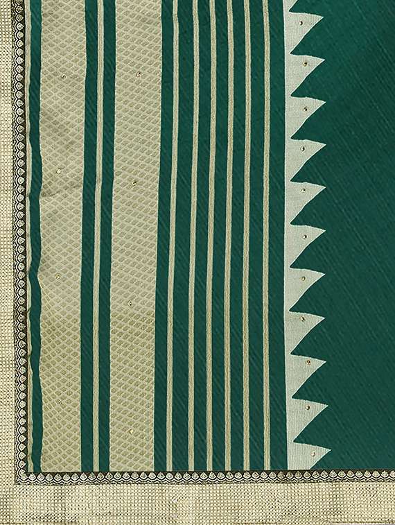 solid bordered saree with blouse - 17166310 - Standard Image - 3