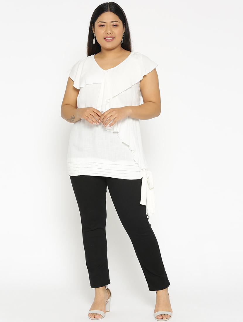 white viscose regular top - 17168624 - Standard Image - 3