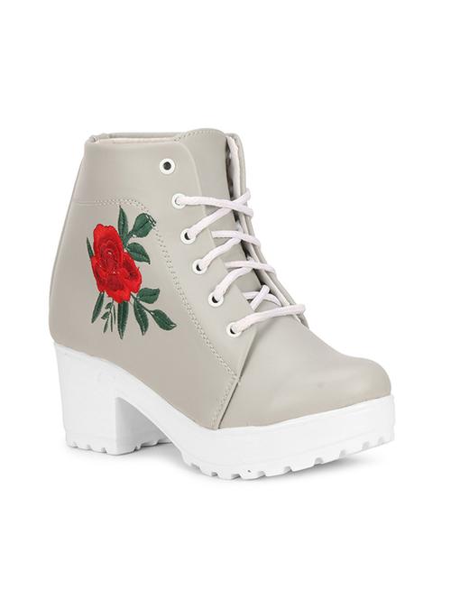 grey lace up ankle boots - 17168626 - Standard Image - 0