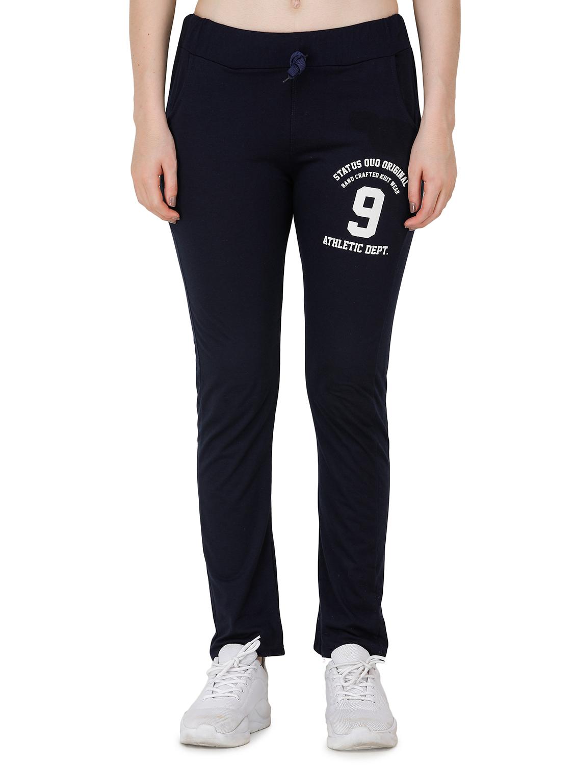 dark blue cotton yoga pants track - 17168632 -  Zoom Image - 0