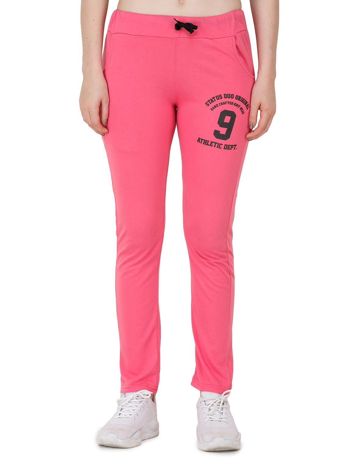 pink cotton yoga pants track - 17168633 -  Zoom Image - 0