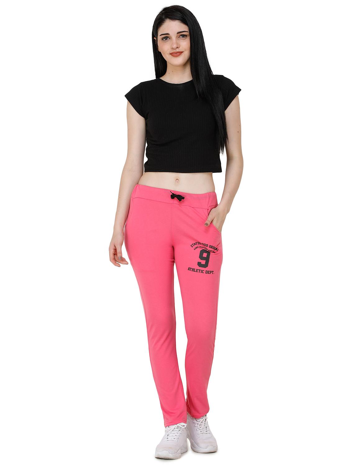 pink cotton yoga pants track - 17168633 - Standard Image - 3