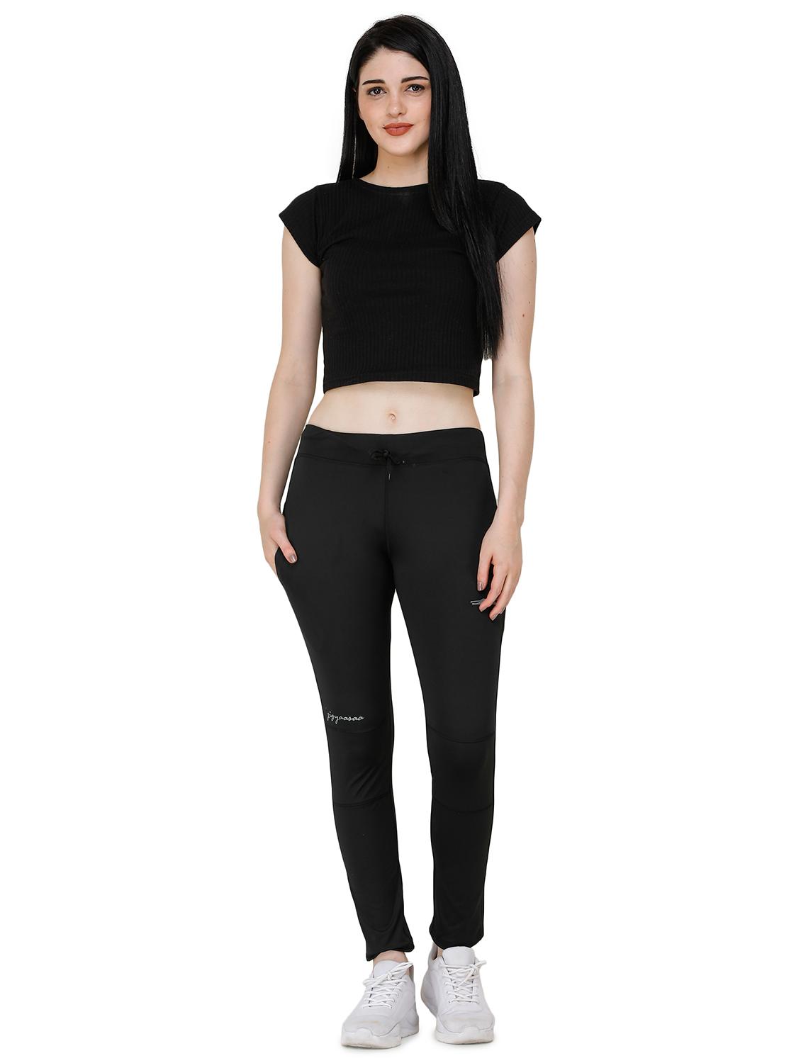 black lycra yoga pants track - 17168715 - Standard Image - 3