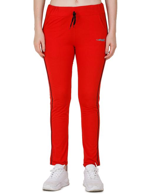 red cotton yoga pants track - 17168730 - Standard Image - 0