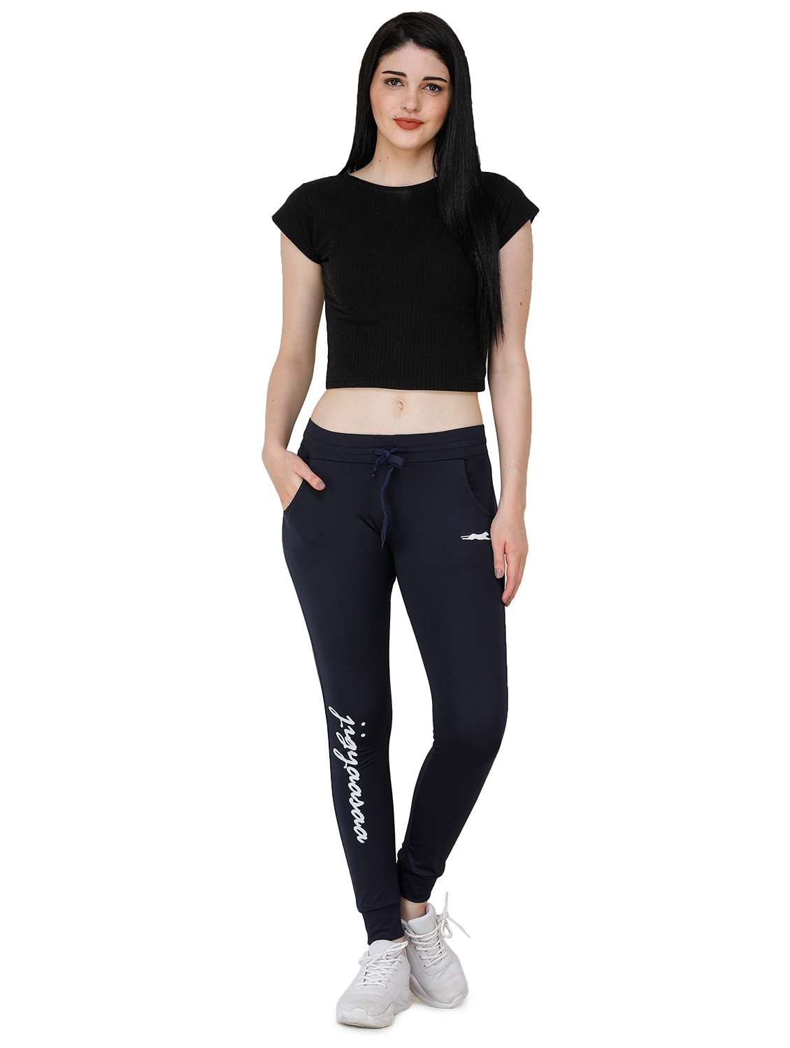 dark blue lycra yoga pants track - 17168744 -  Standard Image - 3