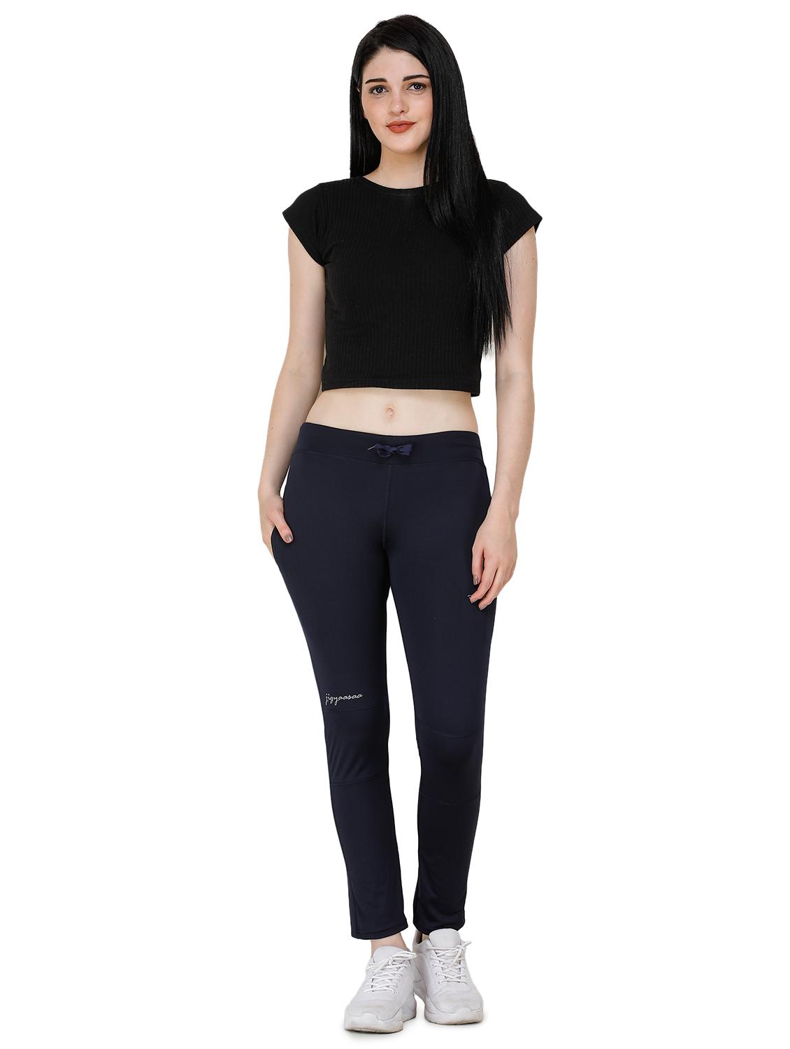 dark blue lycra yoga pants track - 17168748 - Standard Image - 3