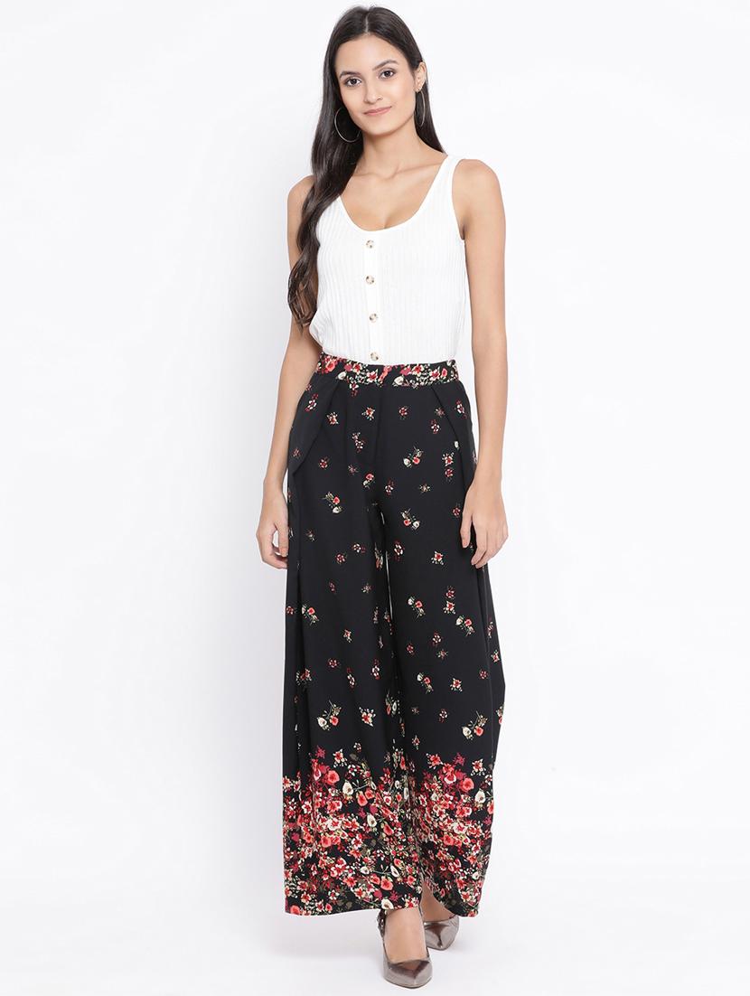 high rise floral palazzo - 17169552 - Standard Image - 3