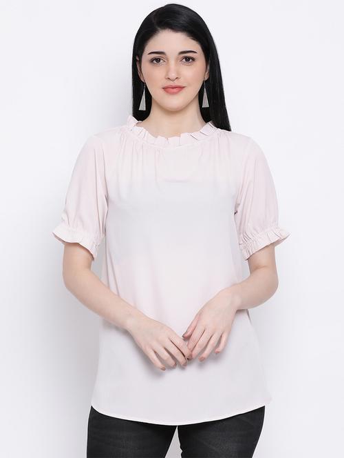 frill detail solid top - 17169581 -  Standard Image - 0