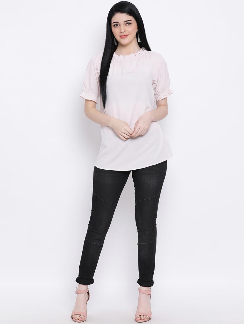 frill detail solid top - 17169581 - Standard Image - 3