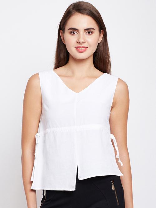drawstring waist top - 17169594 - Standard Image - 0