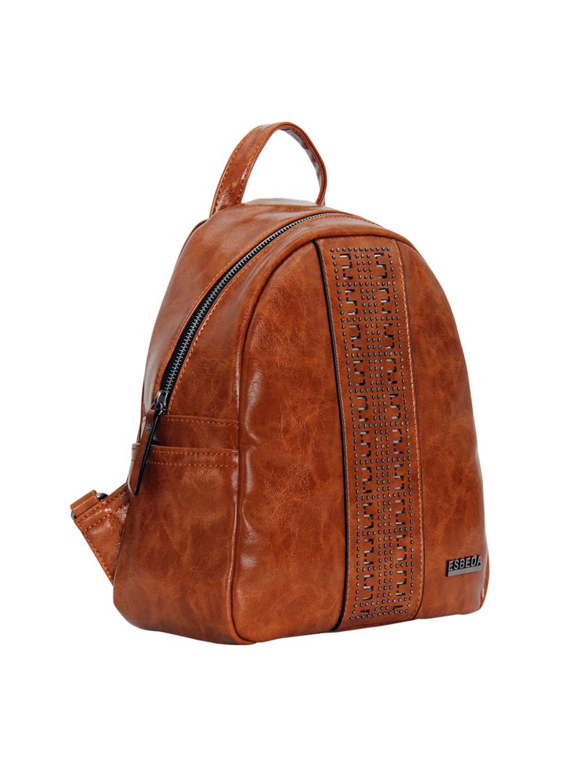 tan leatherette (pu) fashion backpack - 17169997 - Standard Image - 3