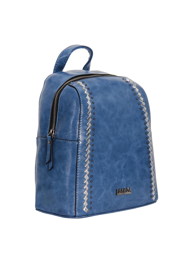 blue leatherette (pu) fashion backpack - 17170002 - Standard Image - 3