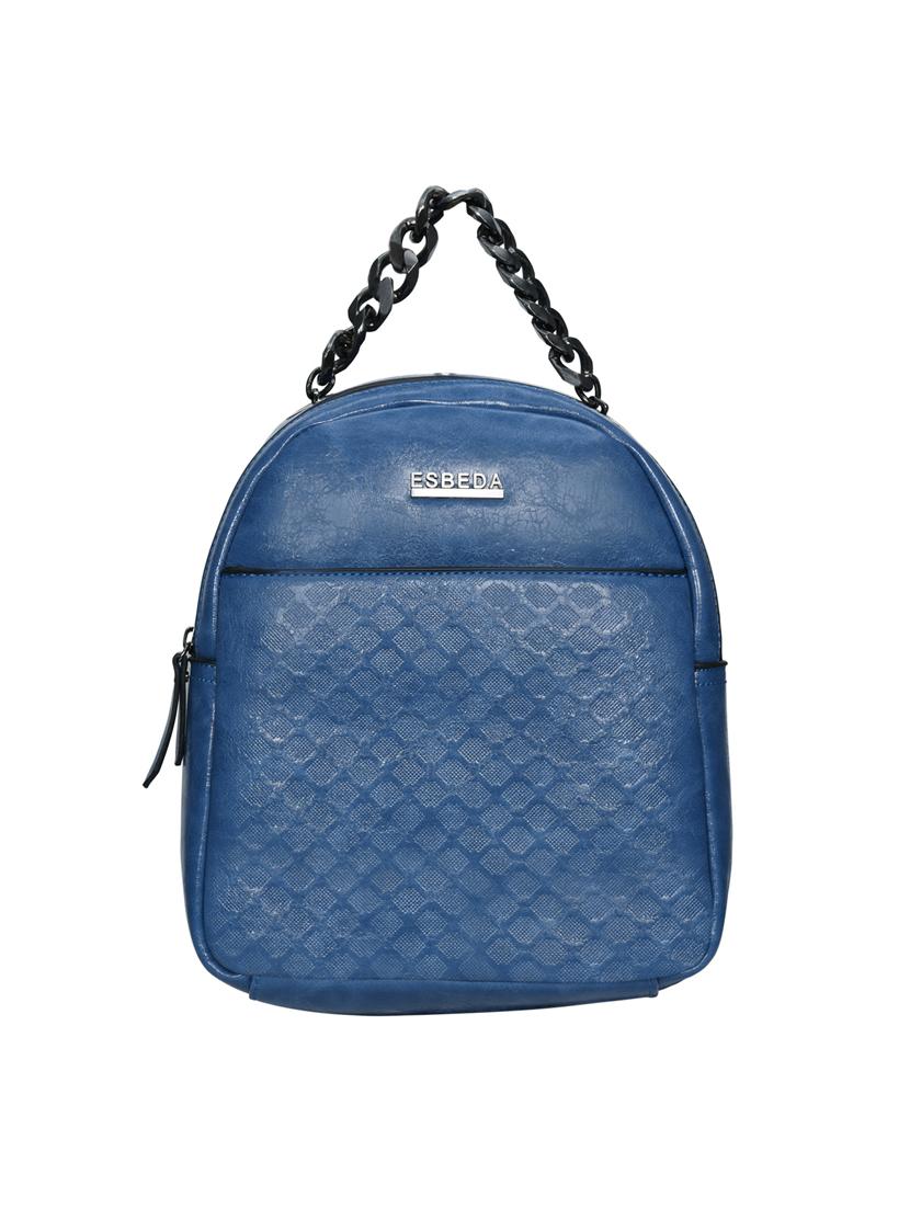 blue leatherette (pu) fashion backpack - 17170005 -  Zoom Image - 0
